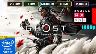 Ghost of Tsushima | RX 590 8GB + I7-4790 | 16GB RAM | All Settings Test - NO FSR/FG | 1080p