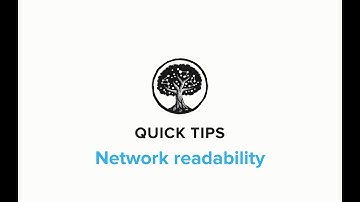 Quick tip #30: How can I make my network map more readable?