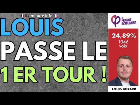LOUIS BOYARD ( LFI ) GAGNE CE PREMIER TOUR AUX ELECTIONS DE VILLENEUVE SAINT GEORGES - 25% DES VOTES