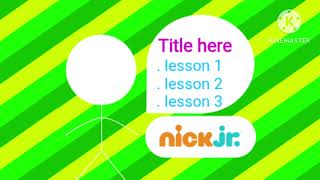 Nick Jr. Curriculum Board Template