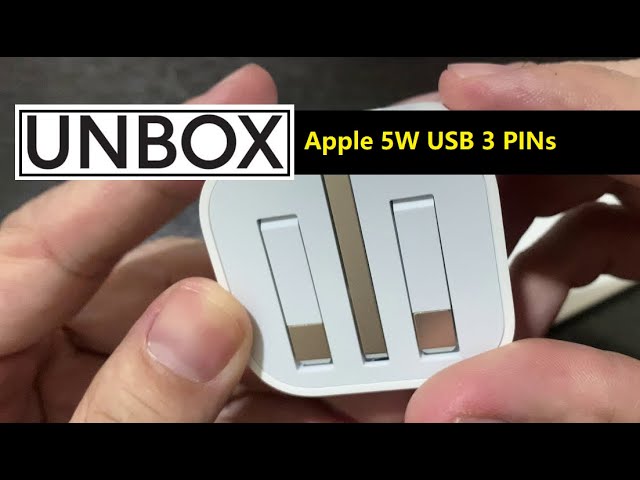 Apple 5W USB Power Adapter (Folding Pins) close up