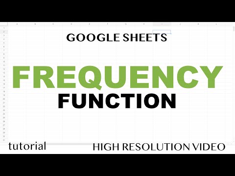 FREQUENCY function - Google Sheets - YouTube