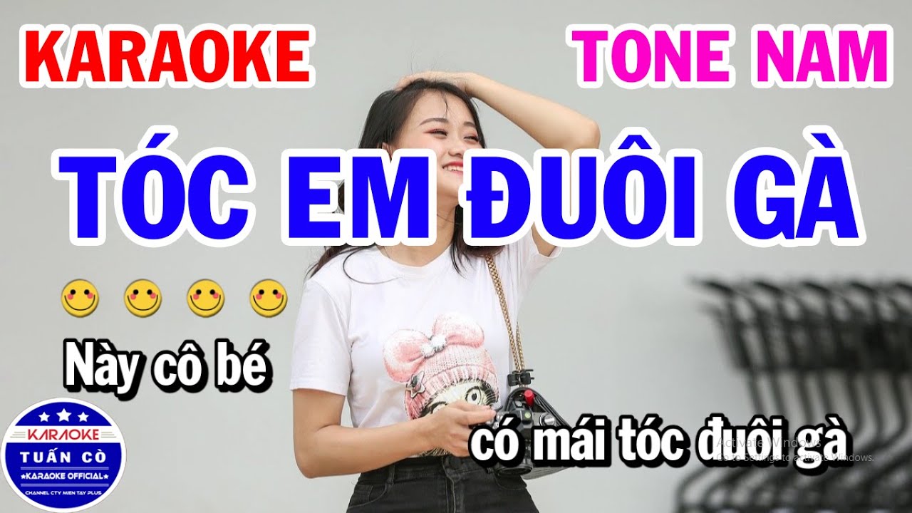 Tóc Em Đuôi Gà Karaoke Điệu Disco Tone Nam Beat Chuẩn 2021  YouTube