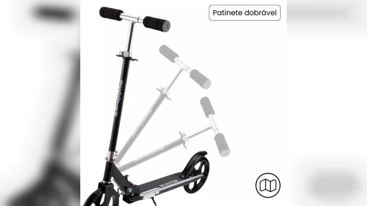 Review: Atentu Patinete Infantil Menina Menino Adulto Adolescente preto e dobrável