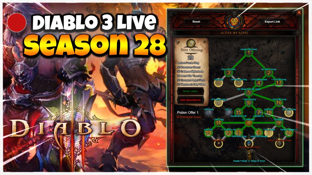 🔴Crafting Staff of Herding TONIGHT Diablo 3 Season 28 LIVE! YouTube