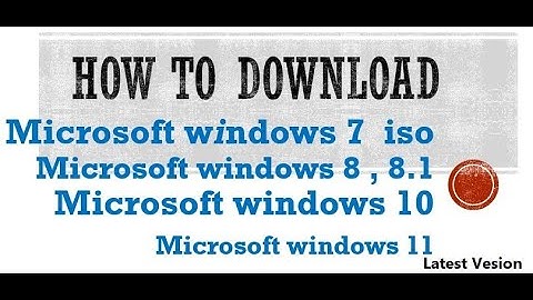How to download Microsoft  Windows 7 , Windows 8.1 Windows 10, Windows 11 ISO File Only one Video :)