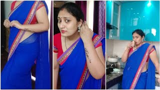 Saree vlog ||Indian mom house cores in Saree @takshaysmom8690