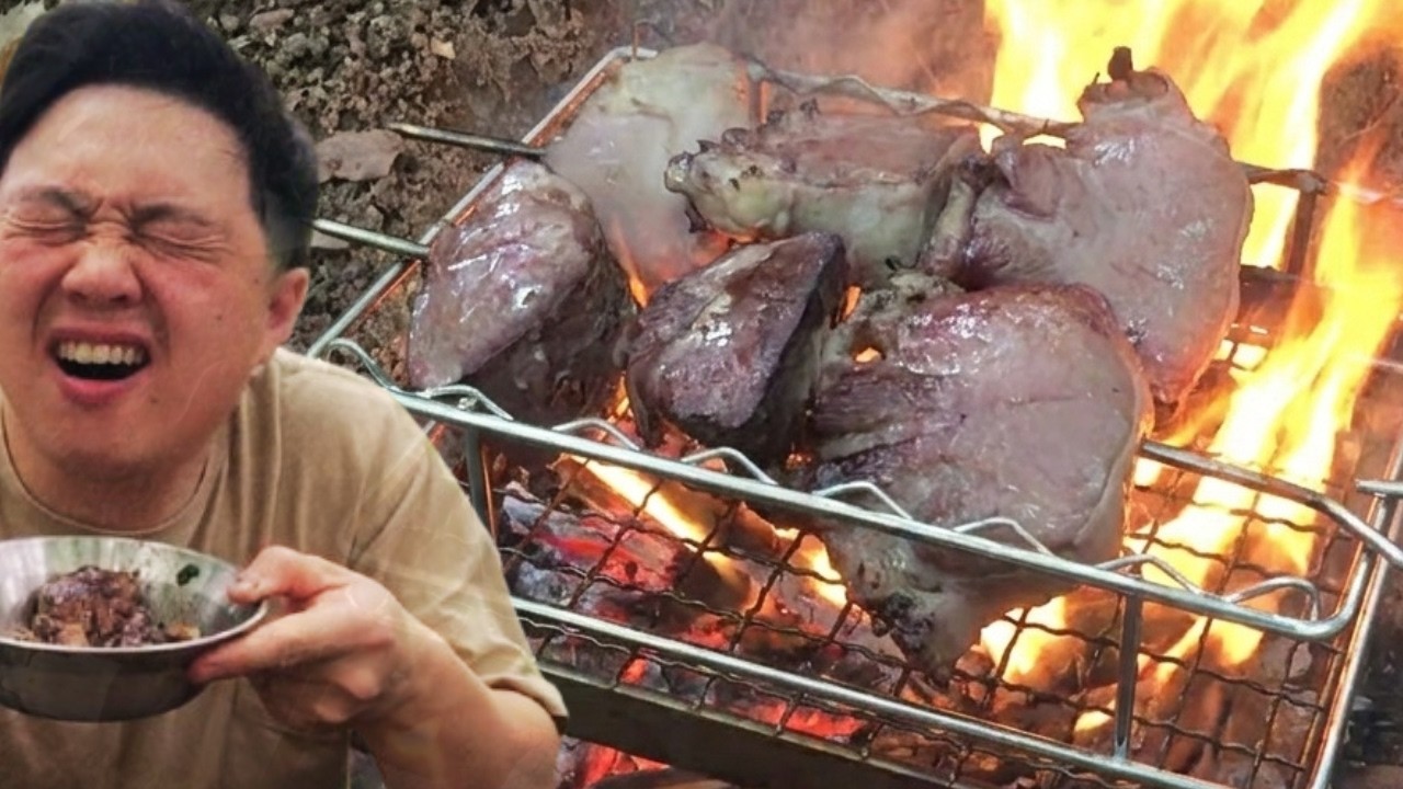 【焚火喰 #7】豚タンを喰らう【孤独の愉しみ】