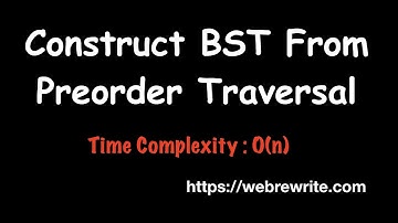 Construct Binary Search Tree from Preorder Traversal | LeetCode 1008 | Java