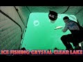 Clear Ice Fishing - Lake Simcoe (Underwater Footage at 3:38)