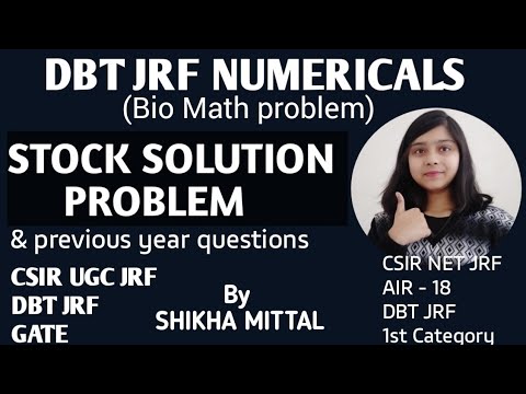 DBT-JRF BIO- MATHEMATICS PROBLEM and PREVIOUS YEAR QUESTIONS