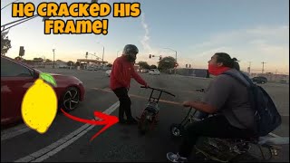 Mini Bike Adventure! HE CRACKED HIS MINI BIKE FRAME! Mini bike Riding