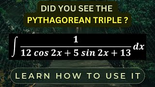 HOW TO MAKE USE OF THE PYTHAGOREAN TRIPLE IN IT TO EVALUATE THE INTEGRAL?