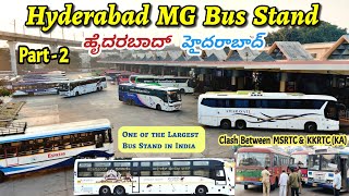 Hyderabad MGBS Part - 2🔥 | Clash Between MSRTC & KKRTC 😤 #bus #bussid #volvo #scania #mumbai