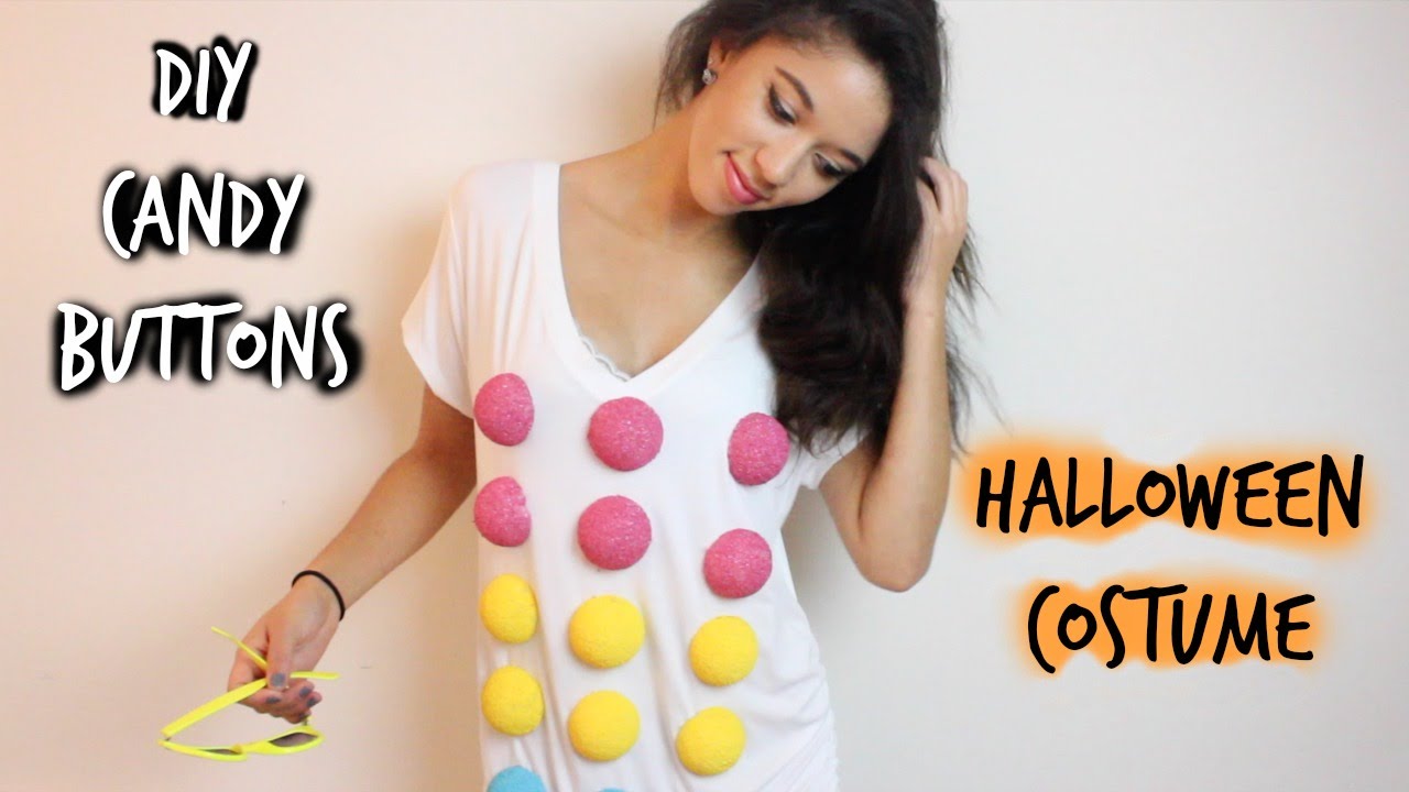 Diy Candy Buttons Last Minute Halloween Costume ♡ Youtube