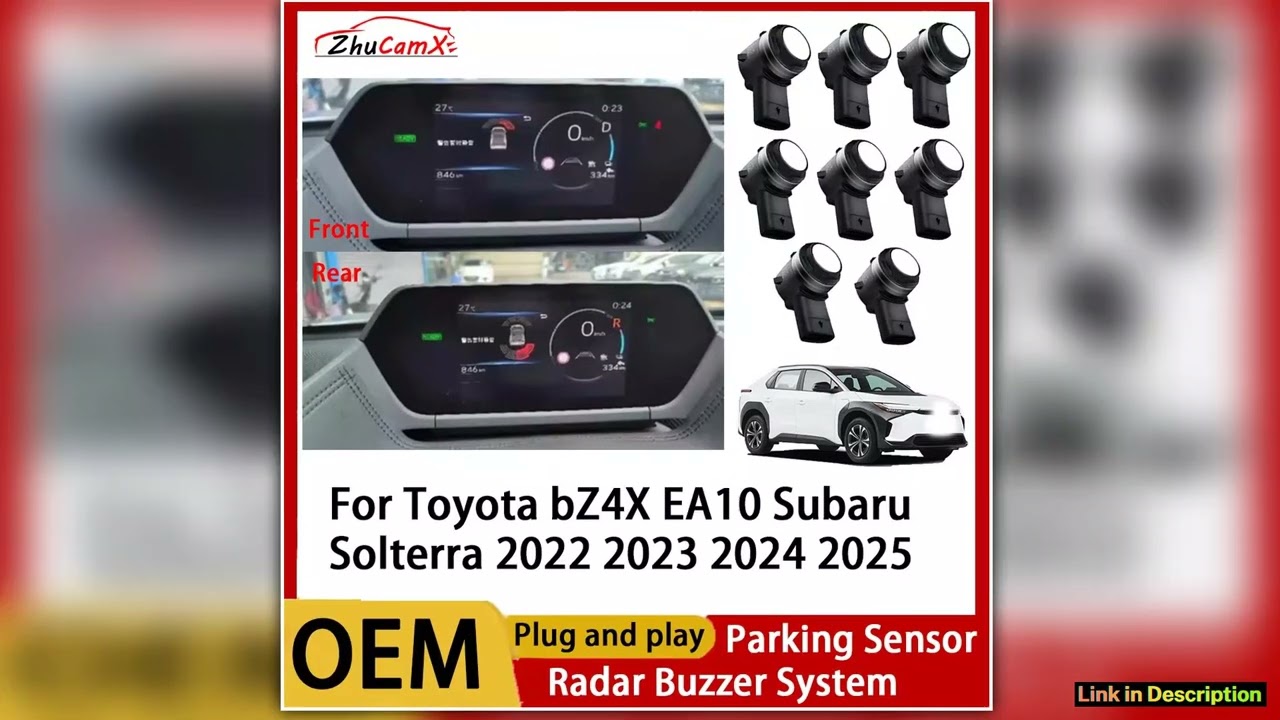ZhuCamX Front Rear Parking Sensor Assistance Backup Radar Buzzer System for Toyota bZ4X EA10 Subaru