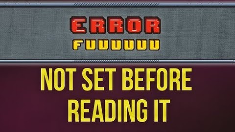 Game Maker Studio 2 | Error - Not set before reading it
