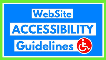 Web Accessibility Guidelines | How to Make a Website Accessible? | WCAG