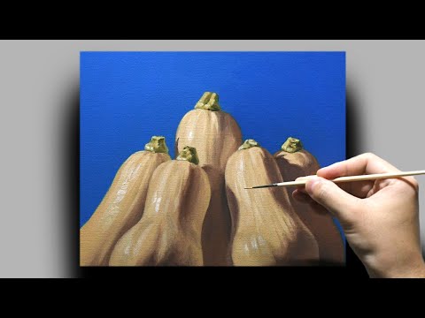 油絵] 1時間40分で描くリアルなカボチャのメイキング | 描き方 | Oil