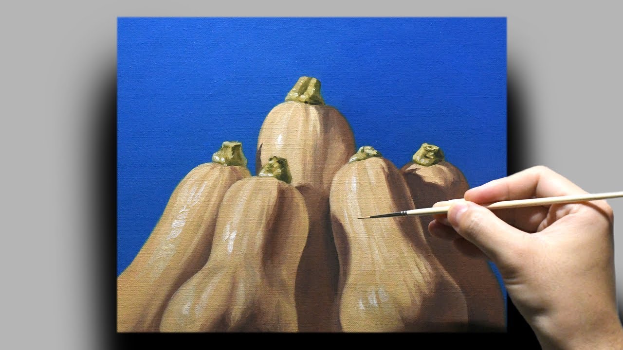 油絵] 1時間40分で描くリアルなカボチャのメイキング | 描き方 | Oil