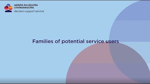 DSS Information: Families of potential service users