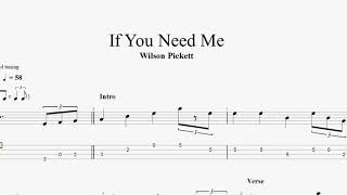 Wilson Pickett - If You Need Me (bass tab)