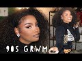 90s Black History Month 3 in 1 GRWM | Soft GLAM | Makeup, Hair, & Outfit | Amber Vallen 2021