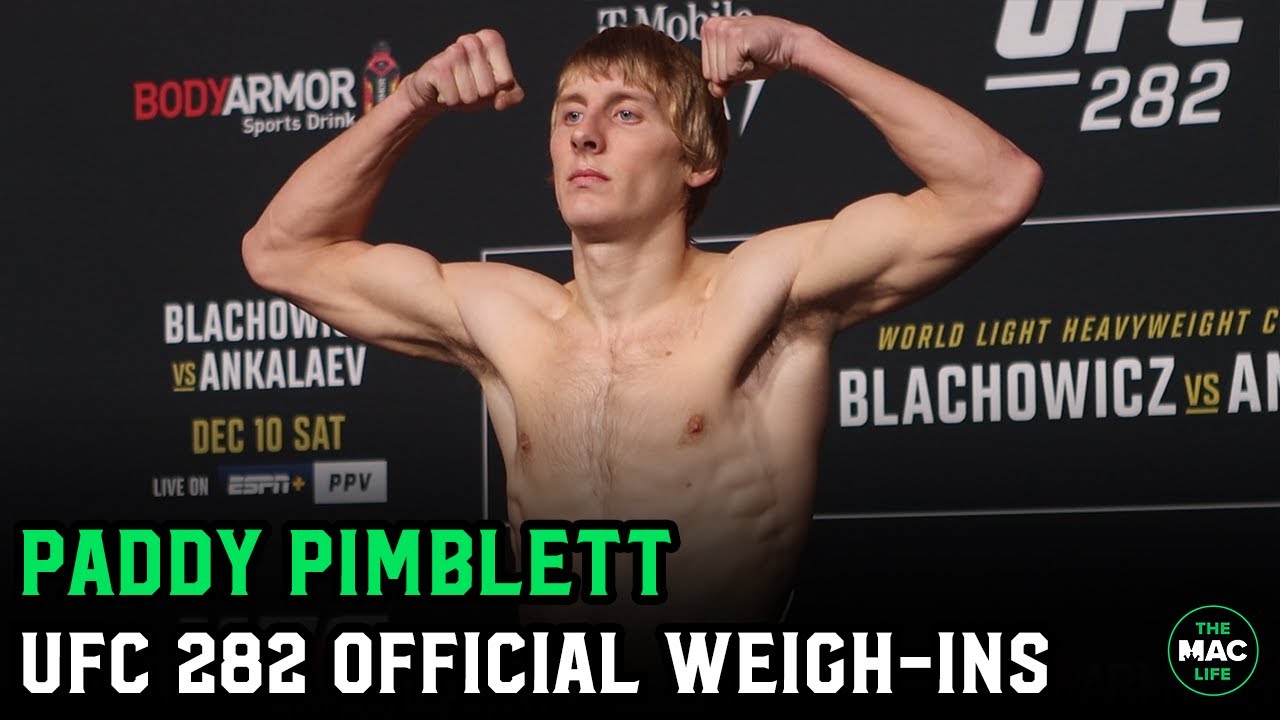 Paddy Pimblett UFC 282 official weigh-ins