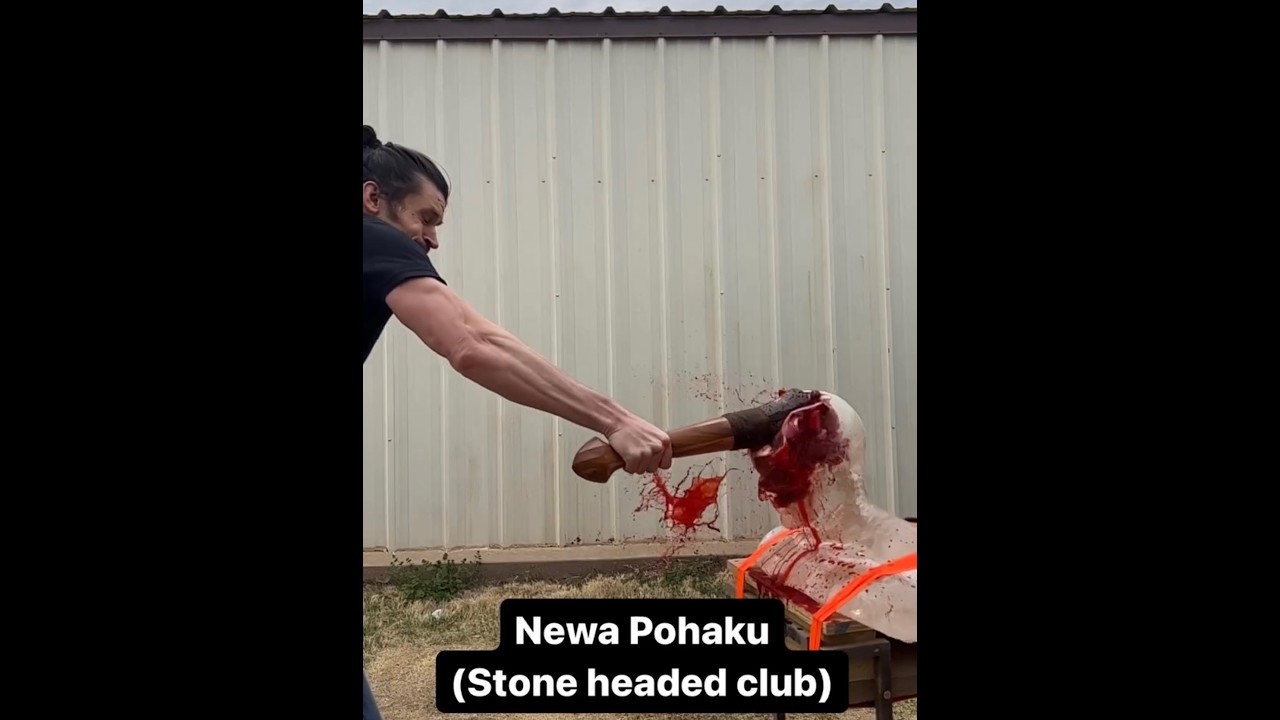 Делаем мощную гавайскую каменную дубинку из лавового камня!