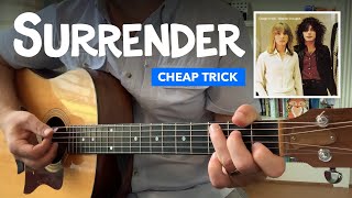 Surrender (acoustic) • Cheap Trick guitar lesson w/ tabs