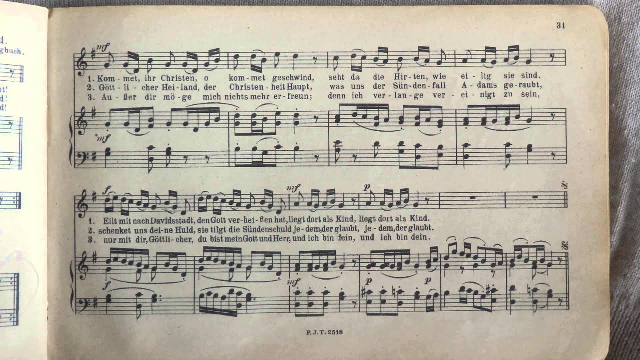 Weihnachtslieder: Heiligste Nacht - Volkslied Gesang Solo ...