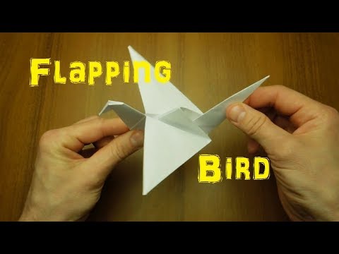 Wie man ein Origami-Flattern-Vogel-Stellen