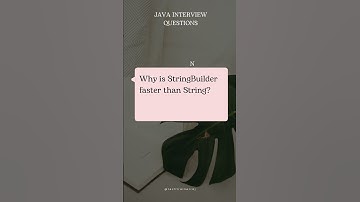 Why Stringbuilder is faster? #javaautomation #javainterview #interviewtips #java #edushorts #coding