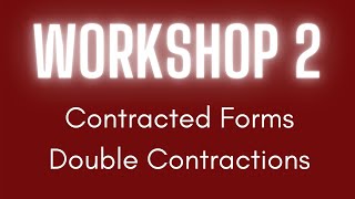 How to Pronounce Contracted Forms and Double Contractions in English | Pronunciation Workshop 2