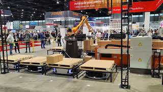 ProMat 2023 - Mujin/Yaskawa Motoman - Palletizing with Mobile Robots