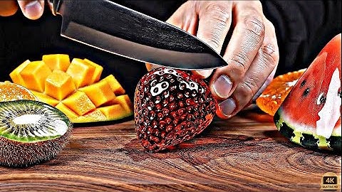 Satisfying Glass Fruit Cutting 🍓🍒 | ASMR & Perfect Slices✨..#Satisfying #ASMR #FruitCutting #shorts 
