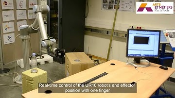Control of a UR10 robot and a 3-Finger Robot Gripper thanks to a LeapMotion