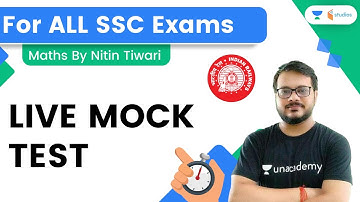 Live Mock Test For SSC Exam | Maths | Nitin Tiwari | wifistudy