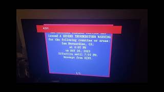 EAS- SGX Severe Thunderstorm Warning (SVR) On Spectrum Cable