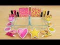 Pink vs Gold - Mixing Makeup Eyeshadow Into Slime! Special Series 121 Satisfying Slime Video