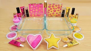 Pink vs Gold - Mixing Makeup Eyeshadow Into Slime! Special Series 121 Satisfying Slime Video