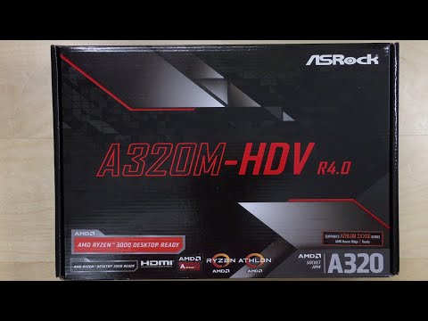 AsRock A320M-HDV R4.0 Micro ATX Motherboard Unboxing - Socket AM4 For AMD Ryzen Series CPUs & APUs