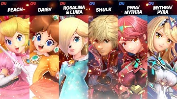 Peach & Daisy & Rosalina (Super Mario) vs Shulk & Pyra & Mythra (Xenoblade Chronicles)
