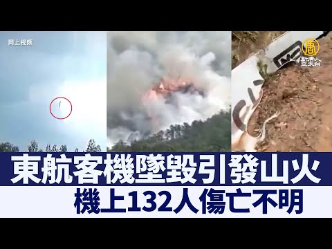 东航客机坠毁引发山火 机上132人伤亡不明