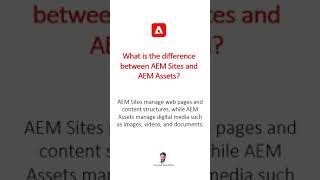 Difference between AEM Sites and AEM Assets #aem #aeminterviewquestions #adobeexperiencemanager
