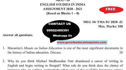Ignou MEG-10 solved assignment 2020-21