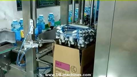 Automatic empty box erecting forming machine with robot hand bottle cartoning machine