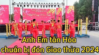 múa lân ngay đêm Giao thừa.2024 anh em tân Hòa #mualan