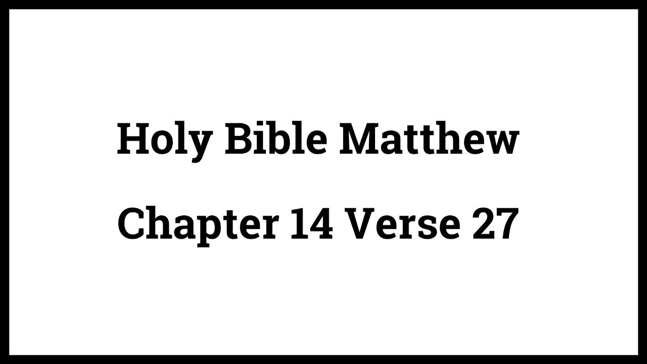 Holy Bible Matthew 