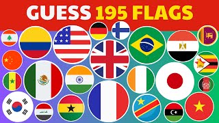 Guess All 195 Flags Of The World In 3 Seconds 🚩🌎| Easy, Medium, Hard, Impossible | Flag Quiz